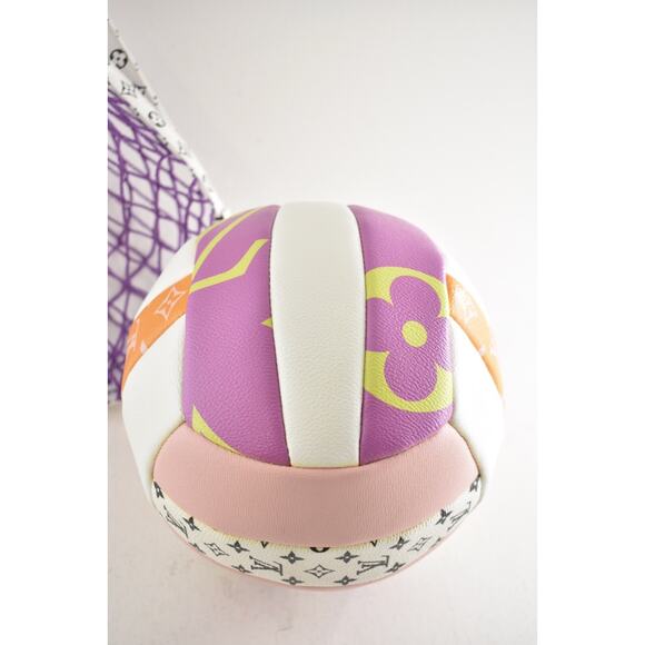 Louis Vuitton SS20 Pink White Black Monogram Giant Volleyball Purple Net Bag - Picture 14 of 16